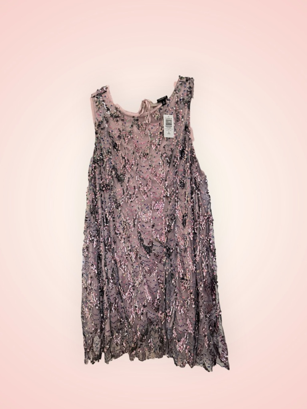 NWT torrid Pink Sequin Mesh Shift Dress sz 2X